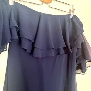 Lulus Navy bridesmaid’s dress sleeveless